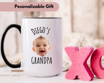Custom baby face mug, baby photo gift, first time dad mug, Custom Mug for dad, Father's Day Gift, new dad, grandpa mug gift, baby face mug
