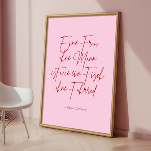 Feminist poster, Gloria Steinem quote, Feminist print, Feminism art, Girl Power print, Feminism decoration, Feminism