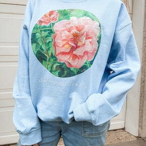 Rose Art Sweatshirt Fine Boutique Wear Floral Painting Unique Unisex Sweater