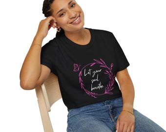 Camiseta inspiradora "Deja que tu alma respire": camiseta motivacional de fe.