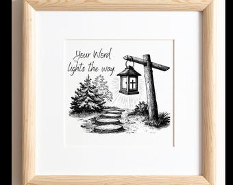 Christian SVG PNG | Laser Ready File | Faith Engraving File | Scripture Art | Glowforge xTool