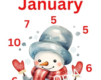 January Snowman Monthly Saving Challenge Low Income