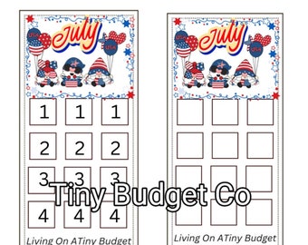 July Gnomes Mini Savings Challenge Low Income