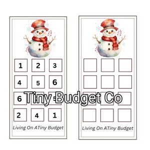 Snowman Mini Savings Challenge Low Income