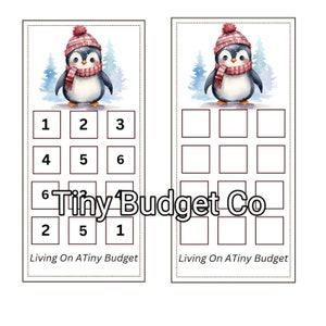 Winter Penguin Mini Savings Challenge Low Income