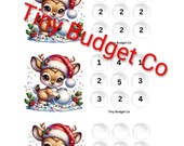 Christmas Reindeer Mini Saving Challenges: Holiday Budget Printable (Digital Download)