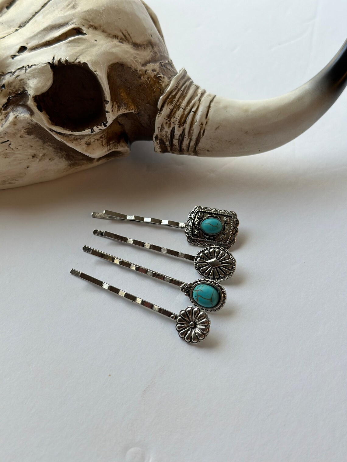 Turquoise Hair Pins Hair Accessories Boho Western Southwestern Rodeo - Etsy