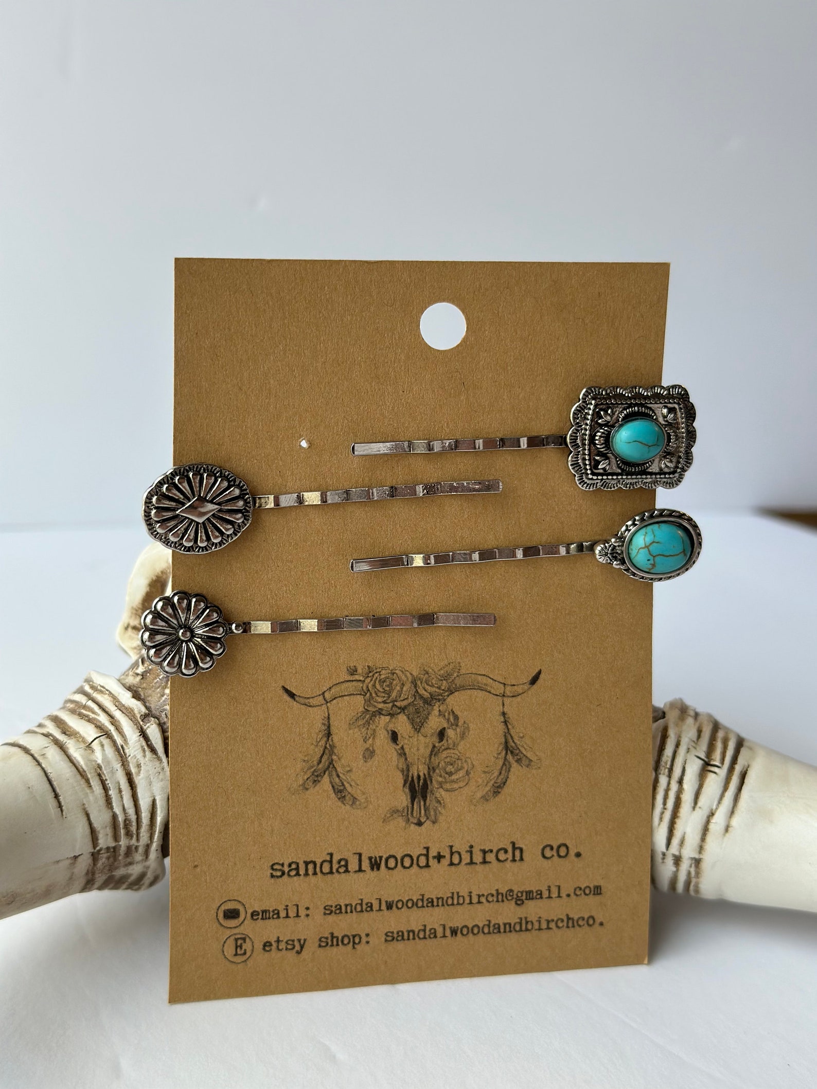 Turquoise Hair Pins Hair Accessories Boho Western Southwestern Rodeo - Etsy