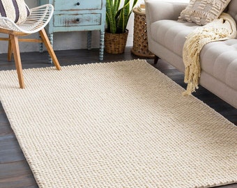 3x5 5x8 4x6 4x7 8x10 10x12 12x15 10x14 9x13 12x18 Tala Hand-Braided Wool Rug Home Living room Carpets Area Rugs
