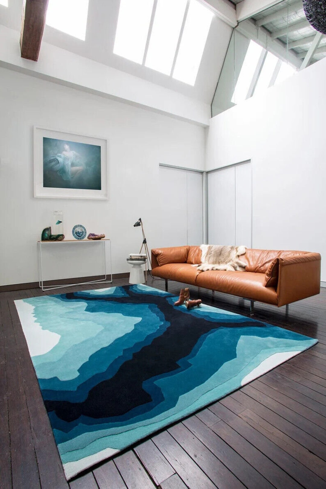 Designer Hand Tufted Rug Nz Wool Rug Area Rug Modern Area Rug Handmade ...