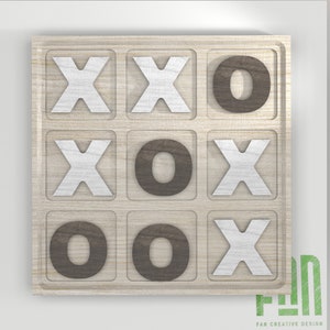 Tic-Tac-Toe Game / CAD for CNC product / Wood CNC Product / Digital File
