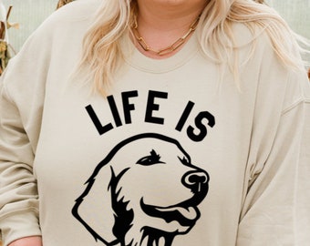 Golden Retriever Shirt, Life is Golden T-Shirt, Cute Dog Shirts, Unisex Graphic Tee