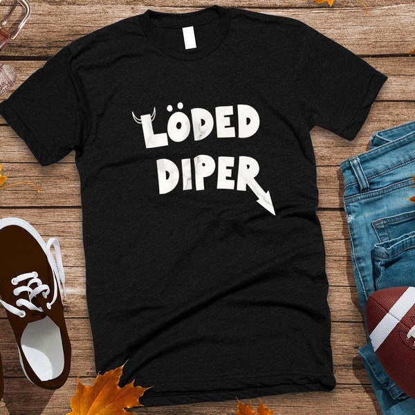 Loded Diper Shirt | Vintage Look | Diary of a Wimpy Kid Tee | Short-Sleeve Unisex Rodrick Rules T-Shirt