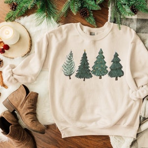 Christmas Sweatshirt and Hoodie, Christmas Sweater, Christmas Crewneck, Christmas Tree Sweatshirt, Holiday Sweaters,Winter Sweatshirt