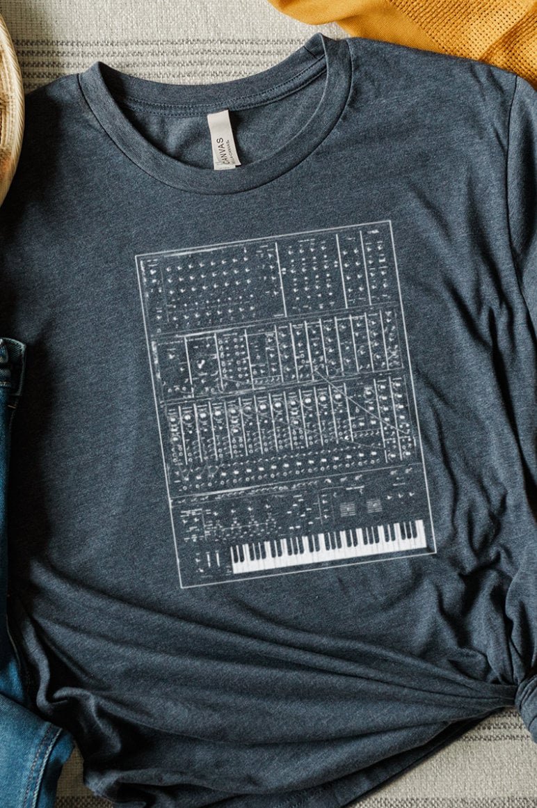 Synthesizer T Shirt Analog, Vintage, Modular, 80s, 70s, Synth, Keyboard