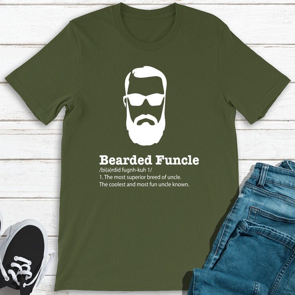 Bearded Funcle Shirt, Funny Uncle Shirt, Bearded Funcle Definition Shirt, Funny Family Gift,Uncle T Shirt,Bearded Uncle Shirt, Uncle Gift