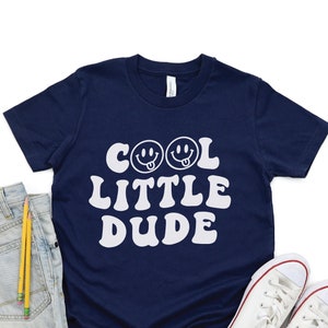 Cool Little dude shirt - Smiley Toddler shirt - Back to School kids shirt - Retro Youth t-shirt - Smiley Birthday shirt