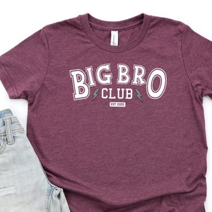 Custom Big brother club tee - big bro club shirt - personalized brother shirt - cute retro kids shirt - brothers toddler shirt
