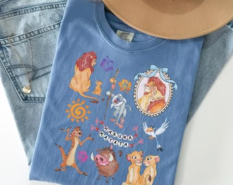 Hakuna Matata Comfort Colors Shirt | Vintage Lion King Graphic Tee