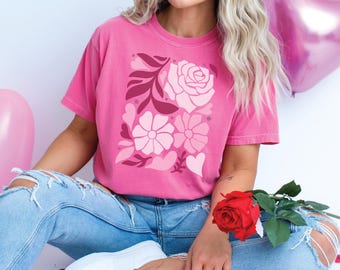 Valentine’s Day Shirt Boho Wildflower Heart Tee | Matisse Floral Graphic Shirt