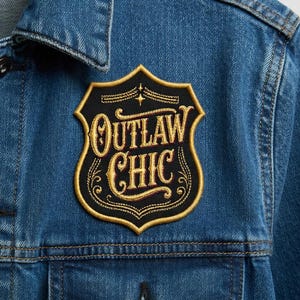 Outlaw chic Embroidered Patch – Western Cowgirl Applique Jacket Hat Backpack