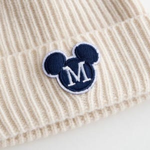 Patchs brodés pour initiales Mickey Mouse, appliques de lettres monogrammes thermocollantes, décoration de sac à dos de veste