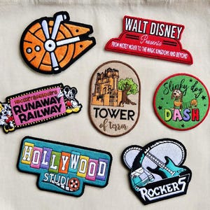 Disney World Hollywood Studios Tower of Terror Millennium Falcon, Embroidered Iron On Patch