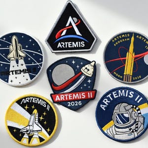 Artemis II NASA-combopatch | Ruimtemissie-embleem | Badge maanprogramma | Astronautencadeau | Verzamelpatch | Science Explorer-badge
