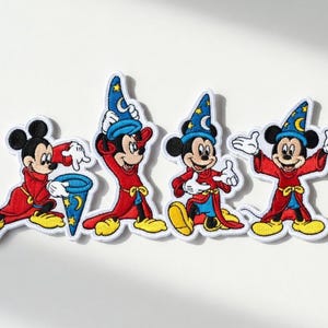 Naszywka do prasowania z motywem Myszki Miki Fantasia Sorcerer – prezent Disney Magic Kingdom, wycieczka do Disneylandu