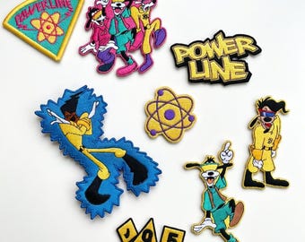 Disney A Goofy Embroidered Iron On Patch, Max Goof Powerline World Tour 95