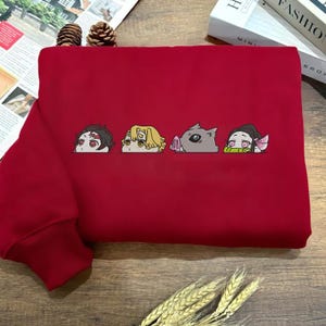 Custom Anime Embroidered Sweatshirt, Demon Design, Anime Character Symbol Shirt,Gifts for Anime Lovers ESN2609.C
