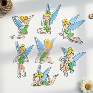 Tinker Bell Embroidered Iron On Patches - Disney Fairy Tinkerbel - Jacket Backpack Hat Applique