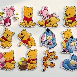 Disney Winnie the Pooh Embroidered Iron-On Patch, Kids Jacket Backpack Badge