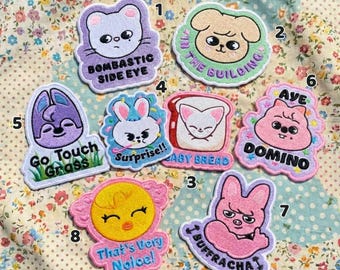 Kpop Skzoo Combo Patch, Gift for fan Love Handmade