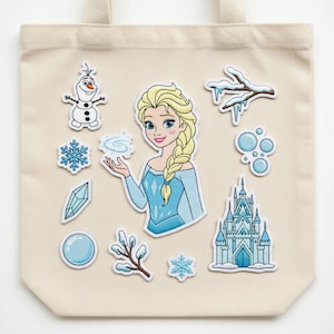Disney Frozen Elsa Embroidered Iron On Patch - Princess Olaf Castle Snowflake Ice Magic Patch