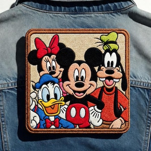 Mickey & Friends Embroidered Patch – Iron-On Character Applique