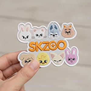 Écusson brodé Stray Kids SKZOO – Insigne thermocollant Kpop pour vestes et sacs à dos