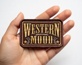 Western mood Embroidered Patch – Western Cowgirl Applique Jacket Hat Backpack