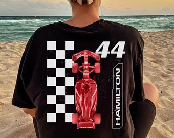 Chemise Lewis Hamilton Ferrari Chemise Lewis Hamilton Ferrari Chemise Lewis Hamilton Formule 1 pour fan de Hamilton Chemise F1 Ferrari F1
