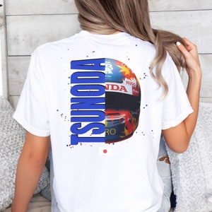 Yuki Tsunoda-shirt Yuki Tsunoda-shirt met Tsunoda-helm en Yuki Tsunoda 22 Formule 1-shirt voor Yuki Tsunoda-fan F1 RB Visa CashApp RB
