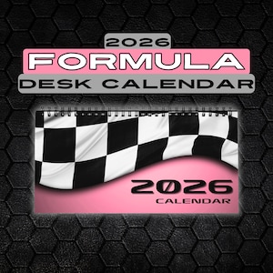 Calendário de F1 Calendário de Fórmula 1 Calendário de mesa de Fórmula 1 para fãs de F1 Temporada 2026 Presente de F1 para ela Calendário de Fórmula 1 2026 Calendário de corridas de F1
