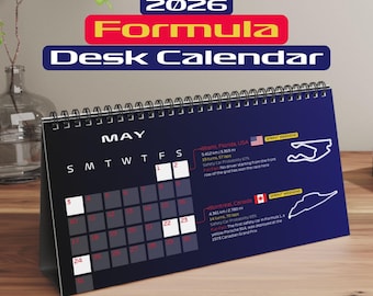 F1 Calendar Red Bull Formula 1 Calendar Formula 1 Desk Calendar for F1 Fan 2026 Season F1 RedBull Calendar Gift for Formula 1 Fan Red Bull