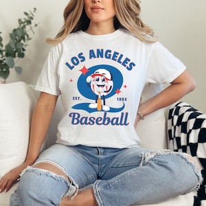 Los Angeles Dodgers Shirt Retro Los Angeles Dodgers Shirt for Dodgers Fan Dodgers Baseball Shirt Rangers Baseball Game Outfit Dodgers Outfit