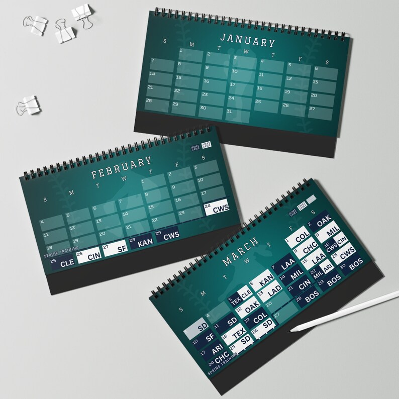 Seattle Mariners Sox Calendar Mariners 2024 Season Mariners Gift for