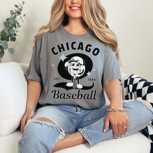 Chicago Baseball Shirt Retro Chicago Baseball Tshirt for Chicago Baseball Fan White Sox Baseball Game Outfit