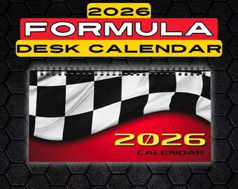 Calendario de Fórmula 1 de Ferrari Calendario de escritorio de Fórmula 1 para fanáticos de la F1 Temporada 2026 Calendario de F1 de Ferrari Regalo para fanáticos de la Fórmula 1 Ferrari