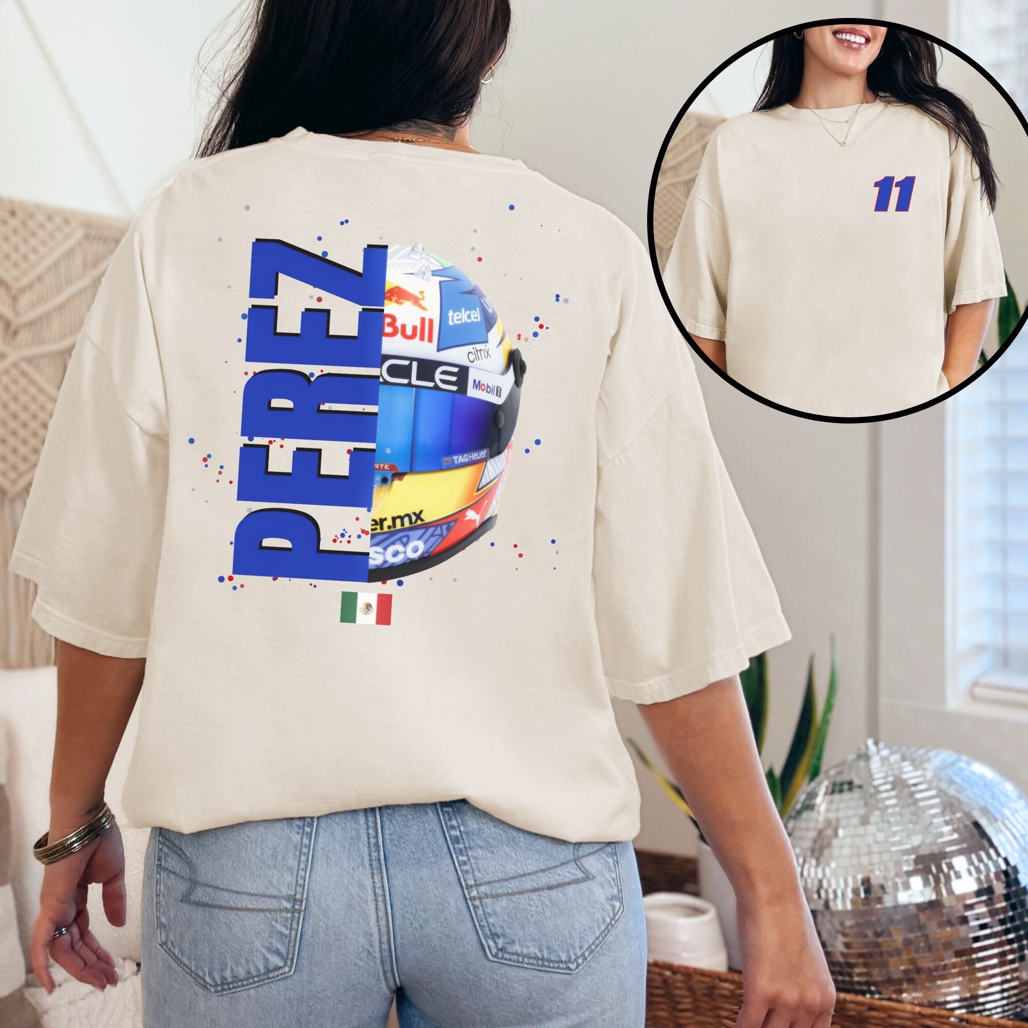 Sergio Perez Shirt Checo Perez Tshirt With Perez Helmet and Sergio ...