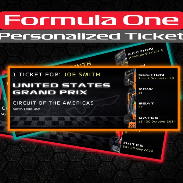 Formula 1 Voucher Etsy