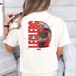 Charles Leclerc Shirt Charles Leclerc Tshirt with Leclerc Helmet and Charles Leclerc 16 Formula 1 Shirt for Leclerc Fan F1 Shirt Ferrari