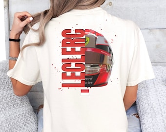 Charles Leclerc Shirt Charles Leclerc Tshirt with Leclerc Helmet and Charles Leclerc 16 Formula 1 Shirt for Leclerc Fan F1 Shirt Ferrari